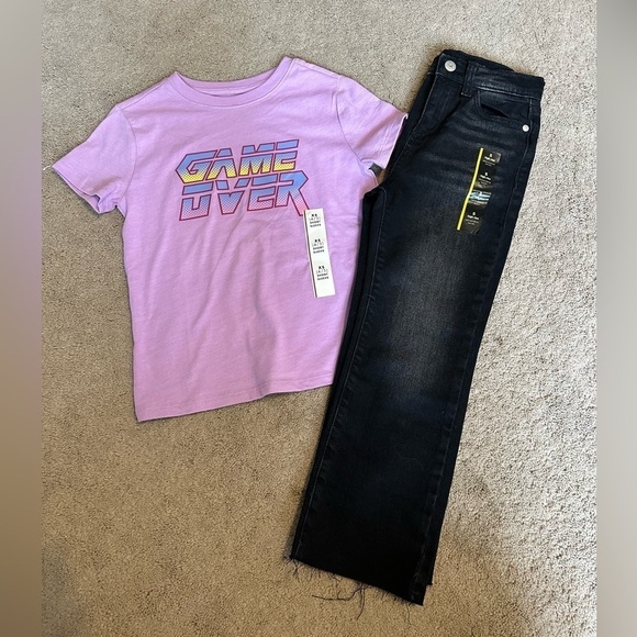 Cat & Jack Other - Girls jean shirt set 4/5  NWT
